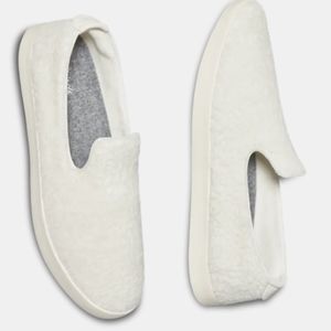 Allbirds white cream Sherpa wool lounge loafer slippers sneaker